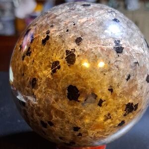 Polished Yuperlite Sphere - Brown and Black